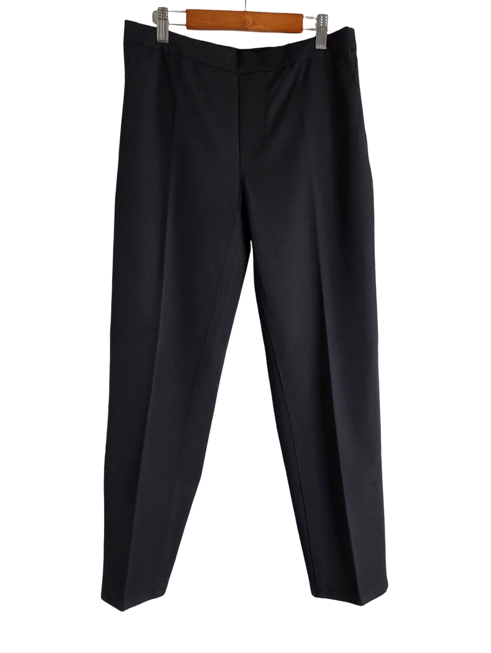 Isaac Mizrahi Black Cropped Tapered Dress Pants